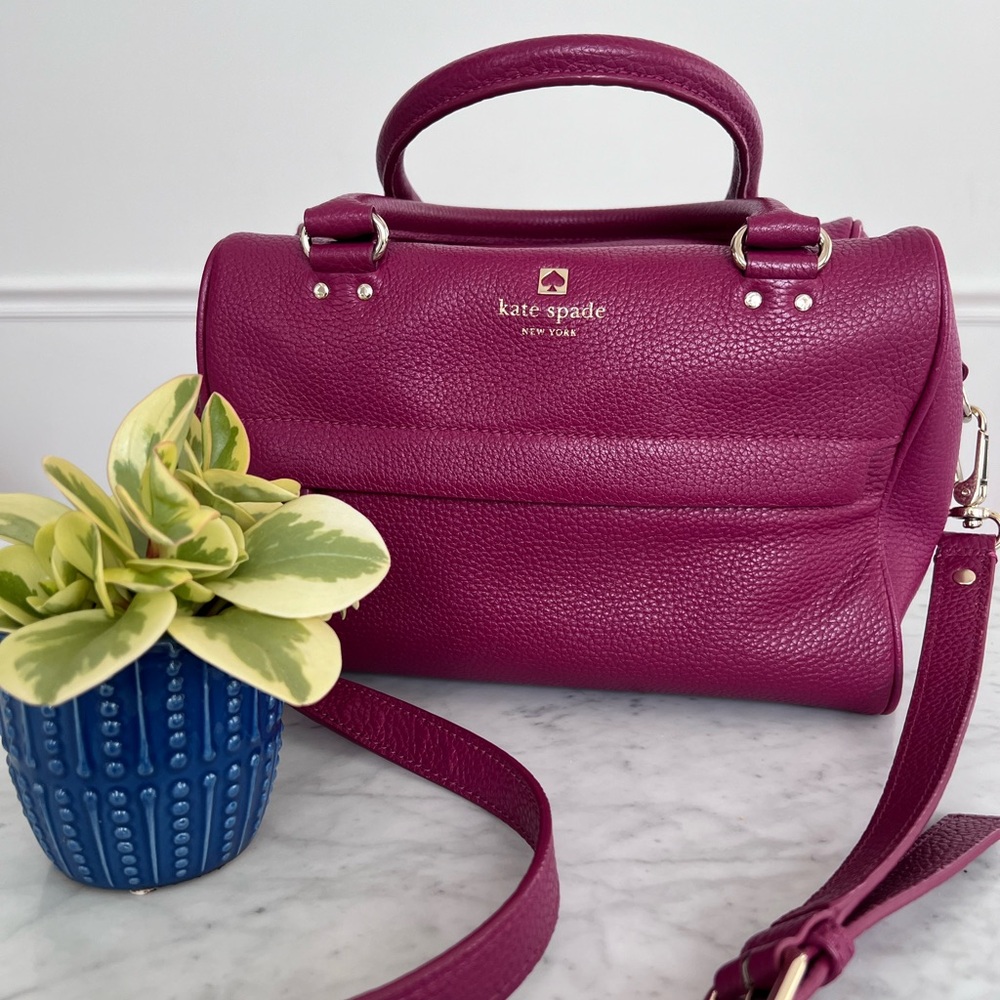 Kate Spade Wine Purple Leather Women's Bag